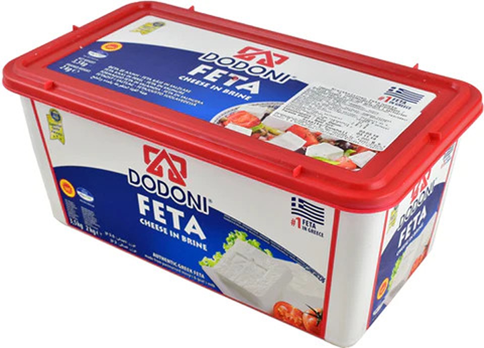 Dodoni Feta-Käse 3x 2kg griechischer Schafskäse Schafkäse Salzlake 43% Fett i.Tr.