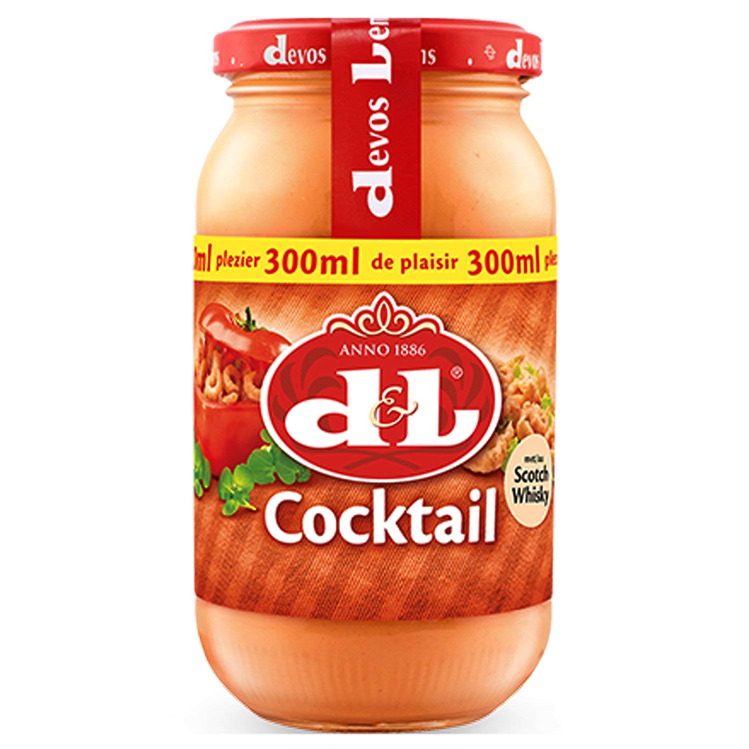 D&L Cocktail Sauce 6x 300ml Glas cremige Grill-Sauce mit Scotch-Whisky