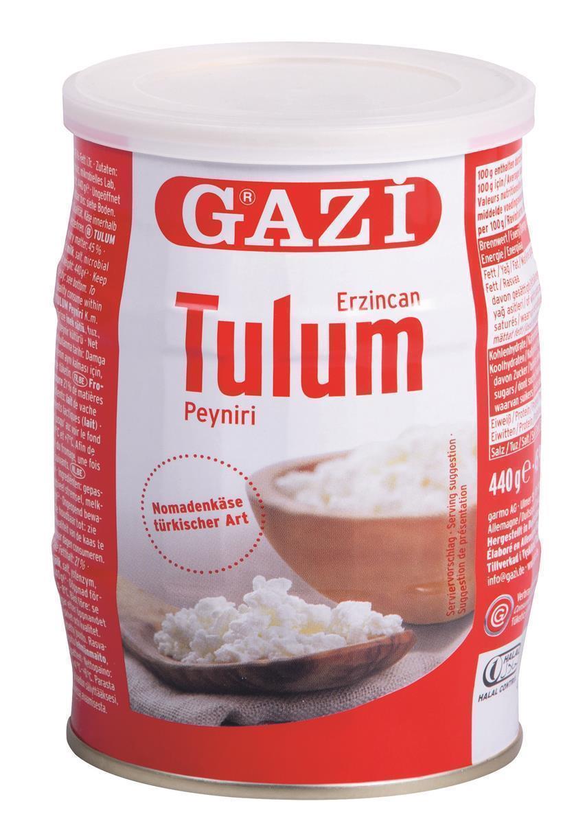 Gazi Tulum Nomadenkäse 8x 440g Kuhmilch Salzlake türkischer Käse