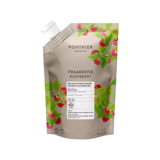 Ponthier Himbeerpüree 6x 1 kg Premium Fruchtpüree für Cocktails, Desserts & Backen