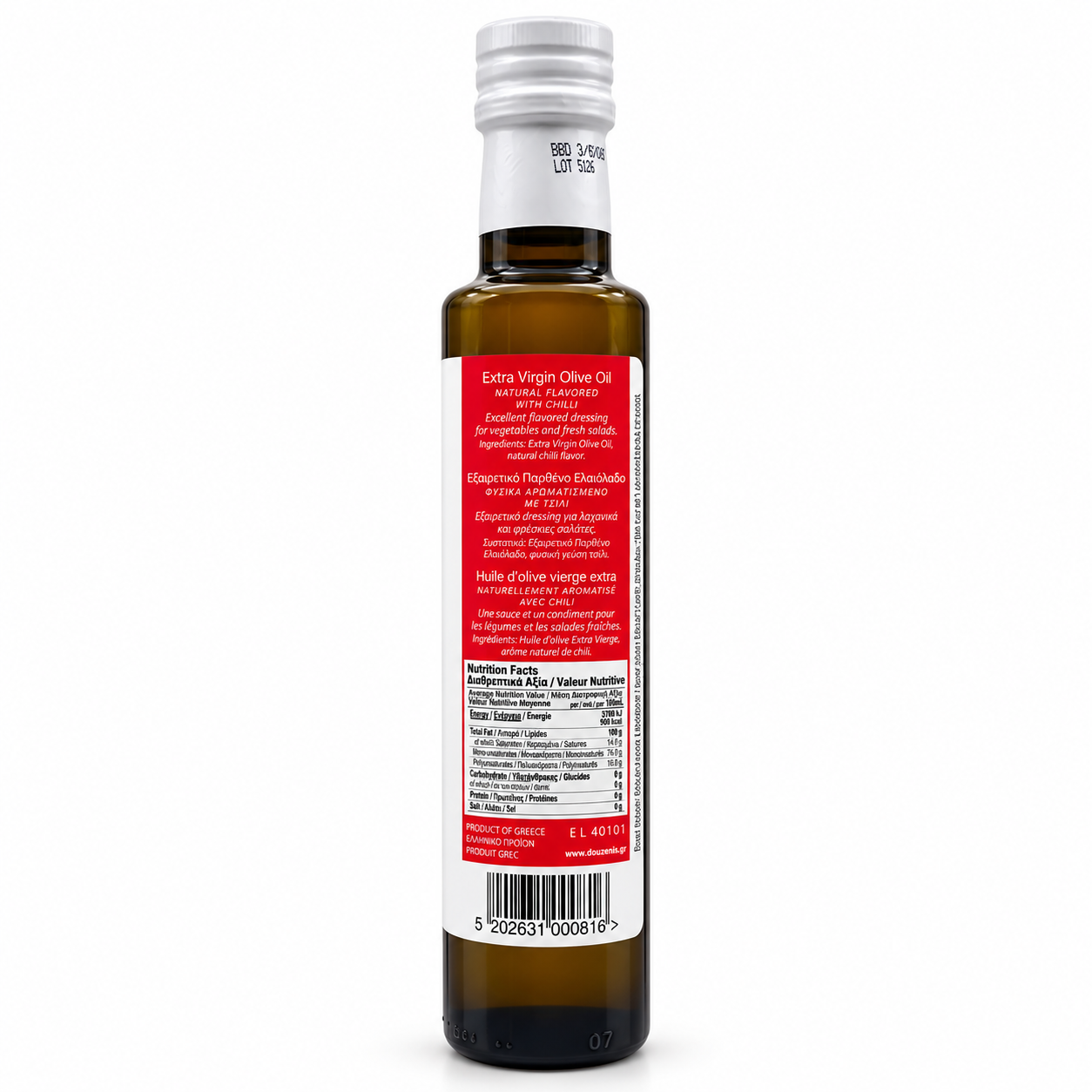 Douzenis Griechisches Olivenöl mit Chili Aroma 1x 250ml