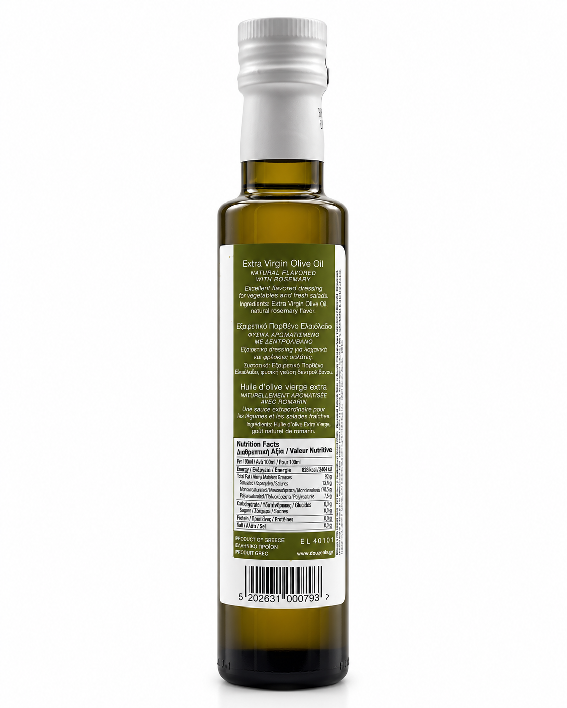 Douzenis Griechisches Extra Vergines Olivenöl Rosmarinaroma 1x 250ml