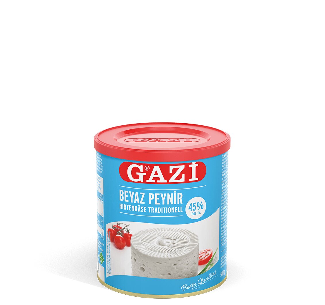 Gazi Hirtenkäse traditionell 6x 500g Dose 45% Fett i.Tr. Kuhkäse in Salzlake