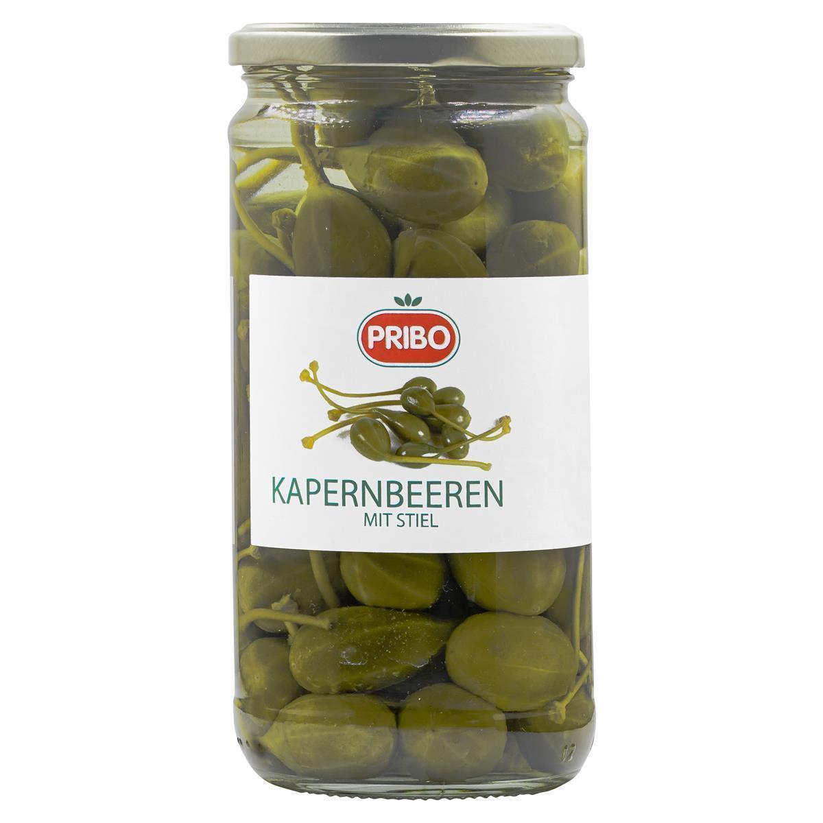 PRIBO Kapern Beeren 6x 400g Glas eingelegt in Salz & Essig