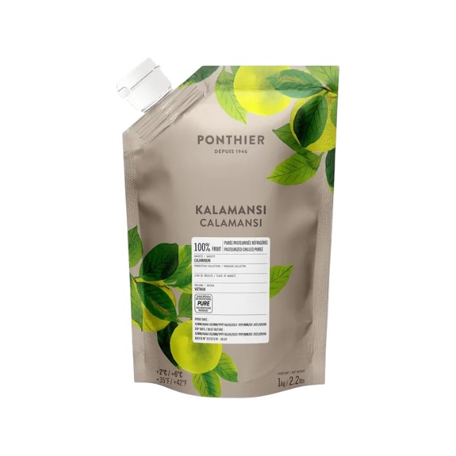Ponthier Kalamansi Fruchtpüree 6x 1kg Premium Kalamansi aus Vietnam