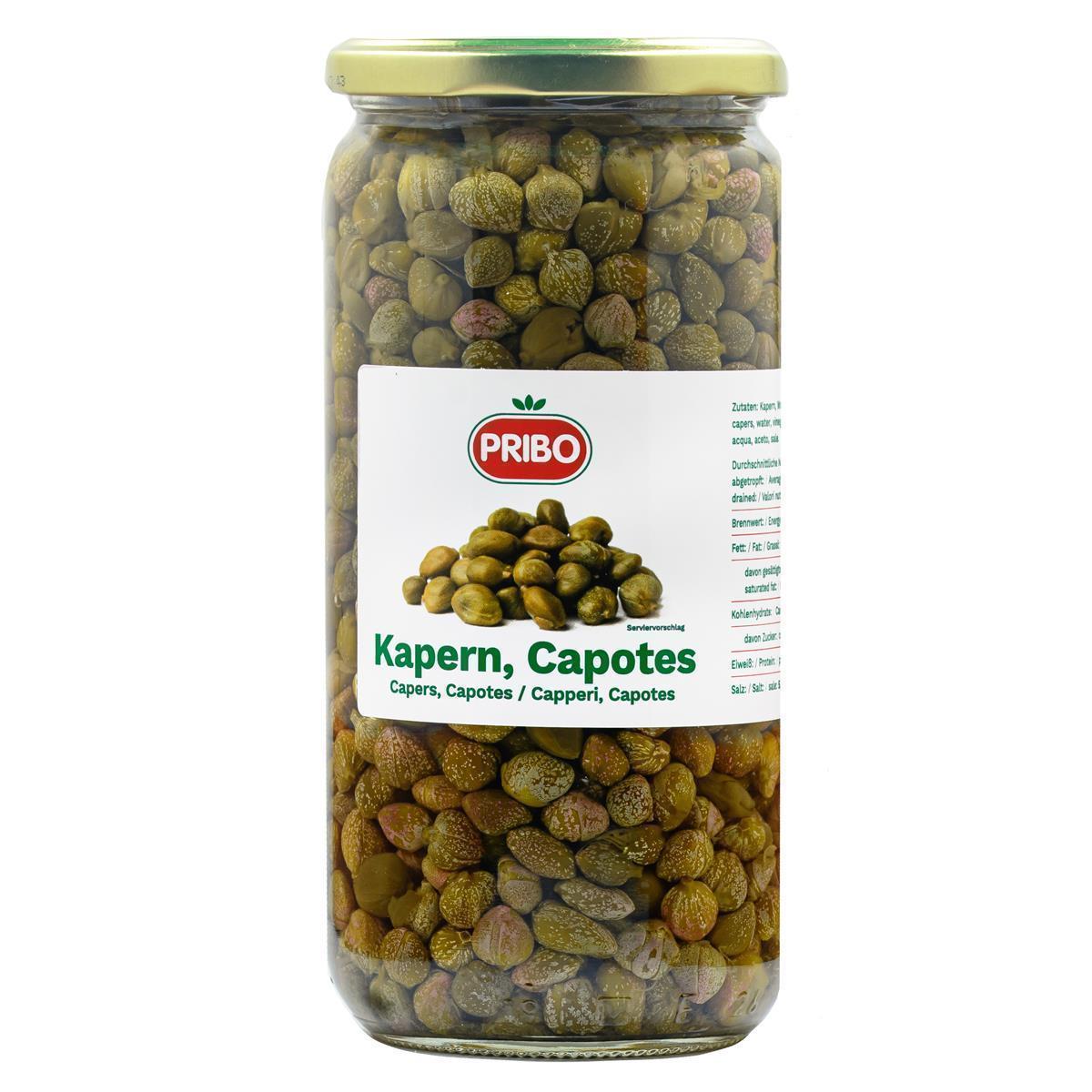 PRIBO Kapern Capotes 6x 500g Glas eingelegt in Salz & Essig
