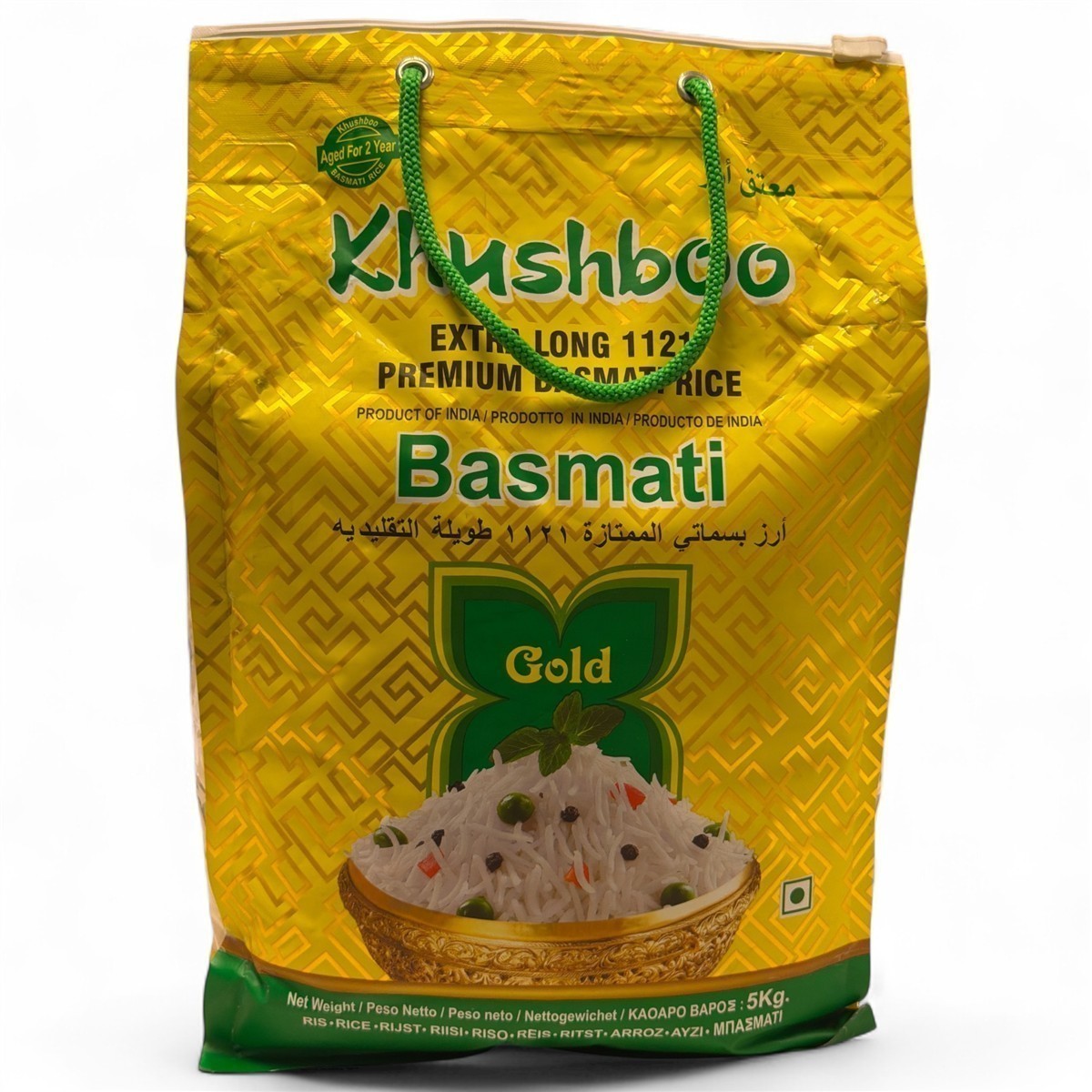 Khushboo Gold Premium 1121 Basmati Reis 4x 5kg Indischer Duftreis