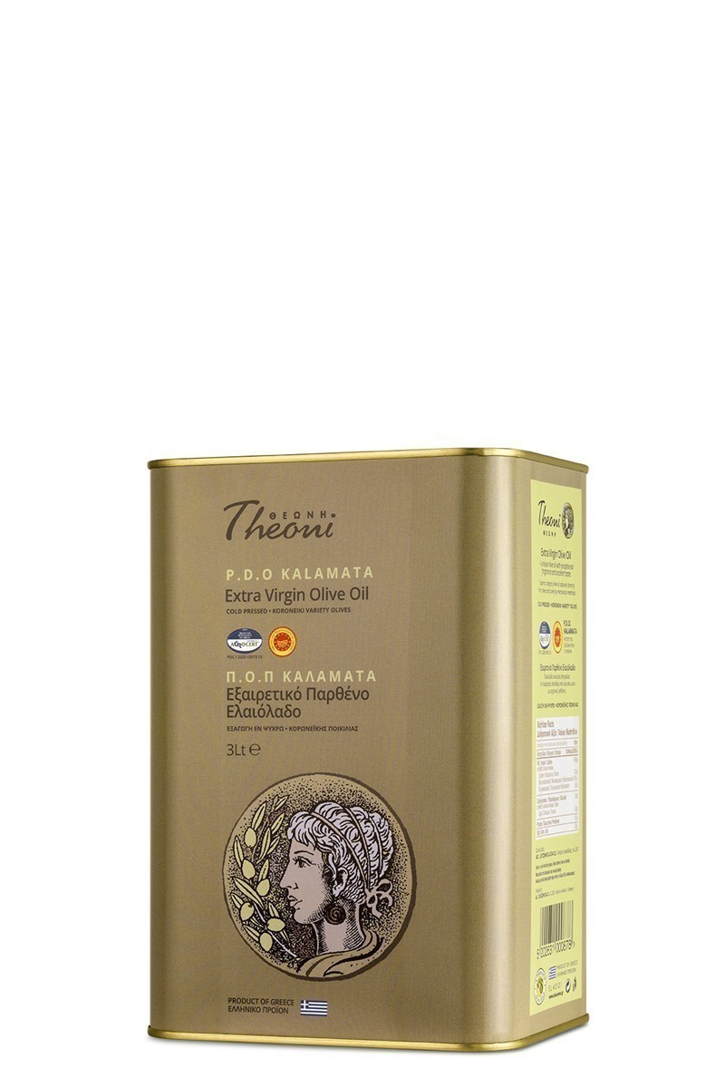 Theoni Kalamata P.D.O. Natives Olivenöl extra 4x 3l Kanister