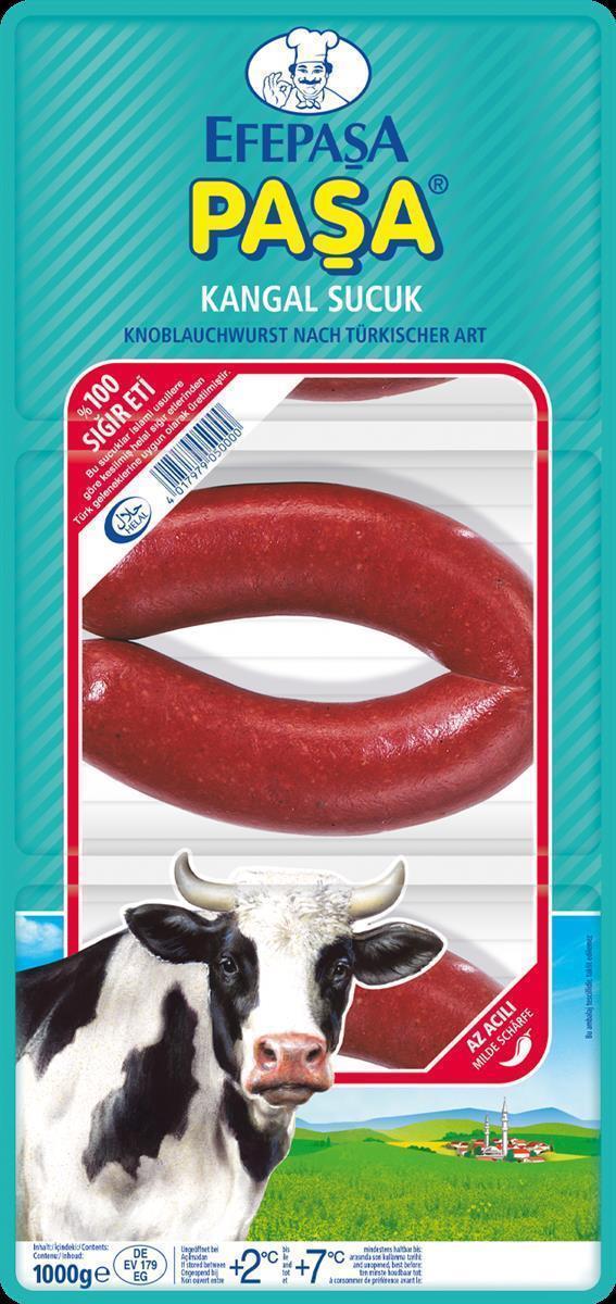 Efepasa Pasa Kangal Sucuk 3x 1kg Knoblauch-Wurst aus Rindfleisch