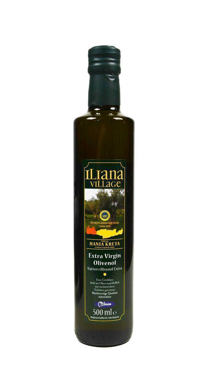 Iliana Village extra natives Olivenöl 5x 500ml Flasche Kreta Chania