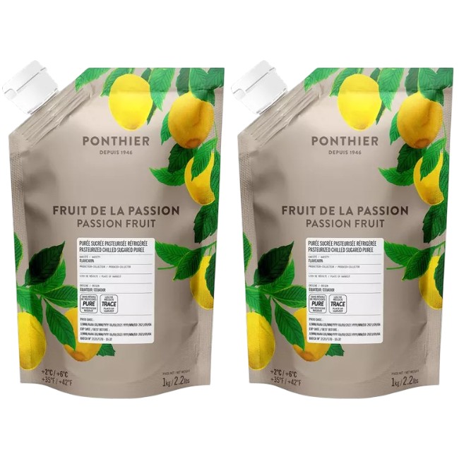 Ponthier MARACUJA PÜREE Passions-Frucht-Püree Passionsfruchtmark 2x 1KG