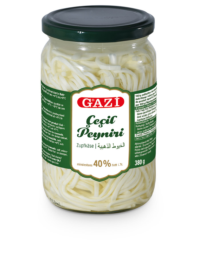 Gazi Zupfkäse Cecil Peyniri 6x 350g 40% Fett i.Tr. Zopfkäse Glas