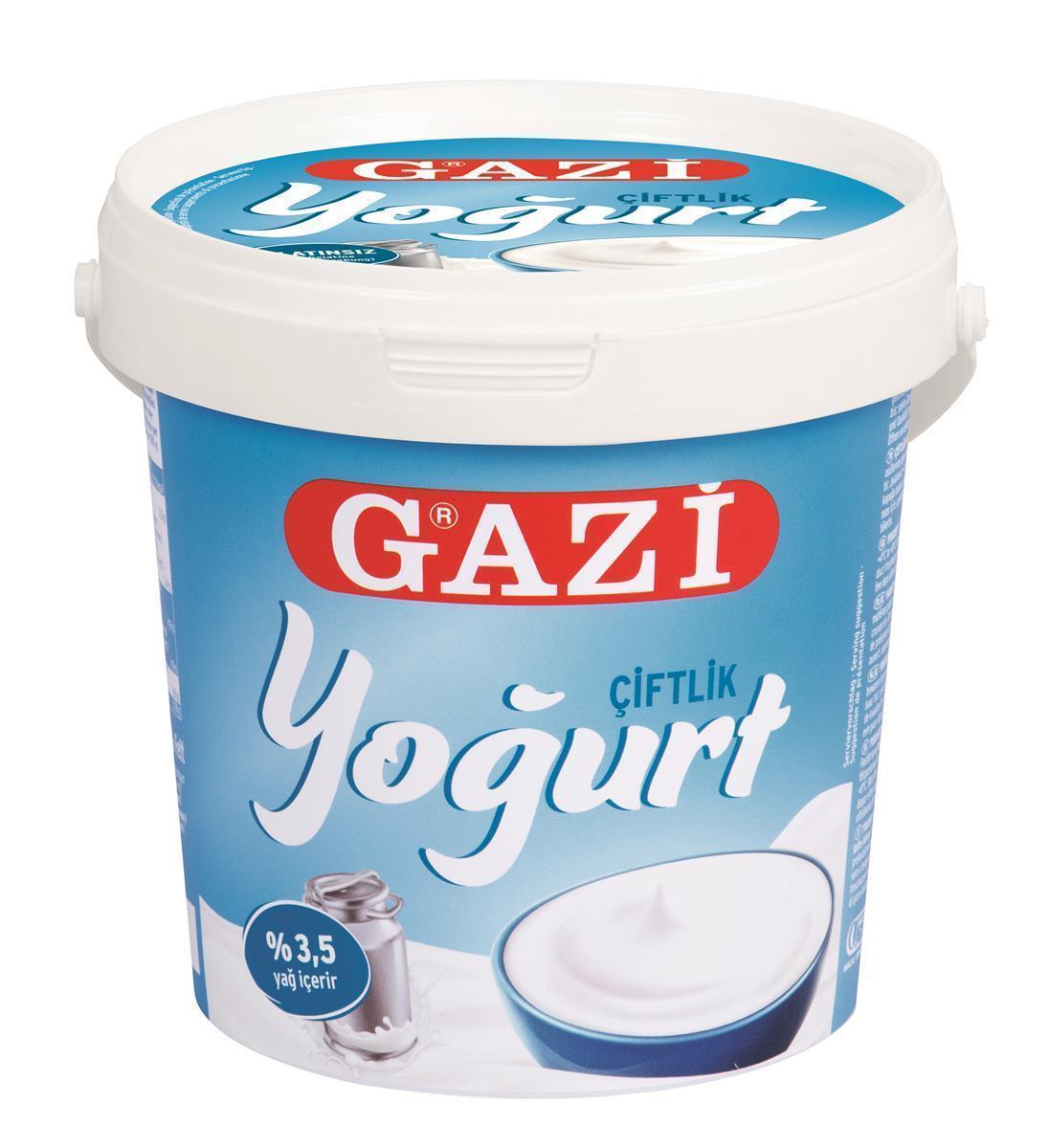 Gazi Ciftlik Joghurt Natur 6x 1kg 3,5% Fett milder Naturjoghurt